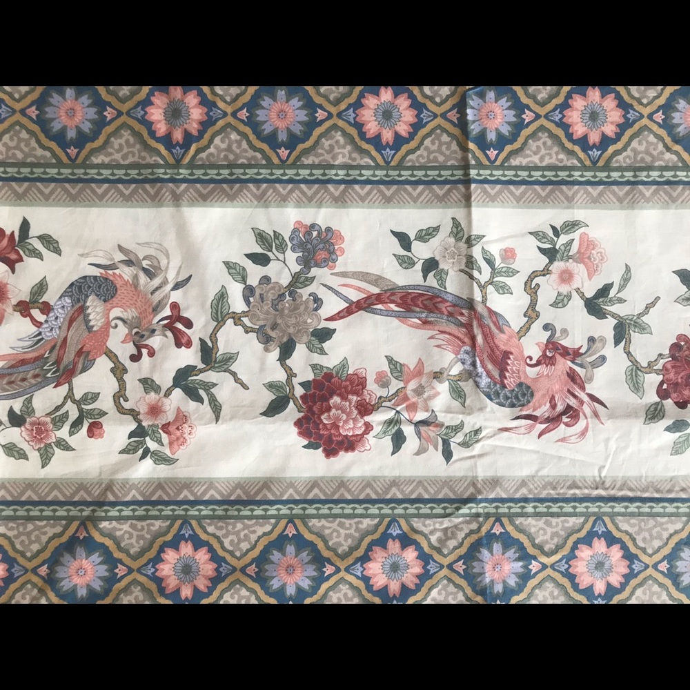 4 yds Schumacher "Kashi Stripe" cotton fabric NWOT